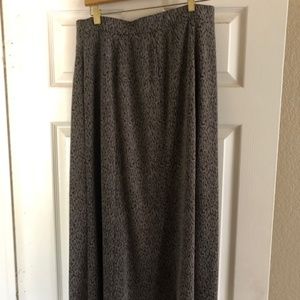 Chico's Grey Long Patterned Skirt